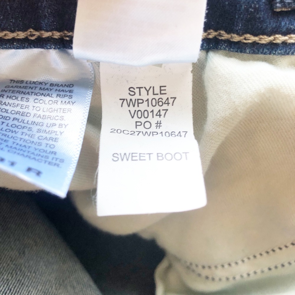 Lucky Brand Jeans Womens 12 Sweet Boot Medium Wash Bootcut Blue Denim Western - Picture 8 of 12